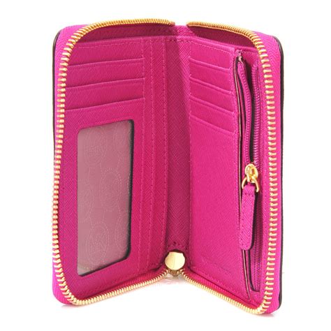 michael kors pink wallet zip|Michael Kors pink wallet outlet.